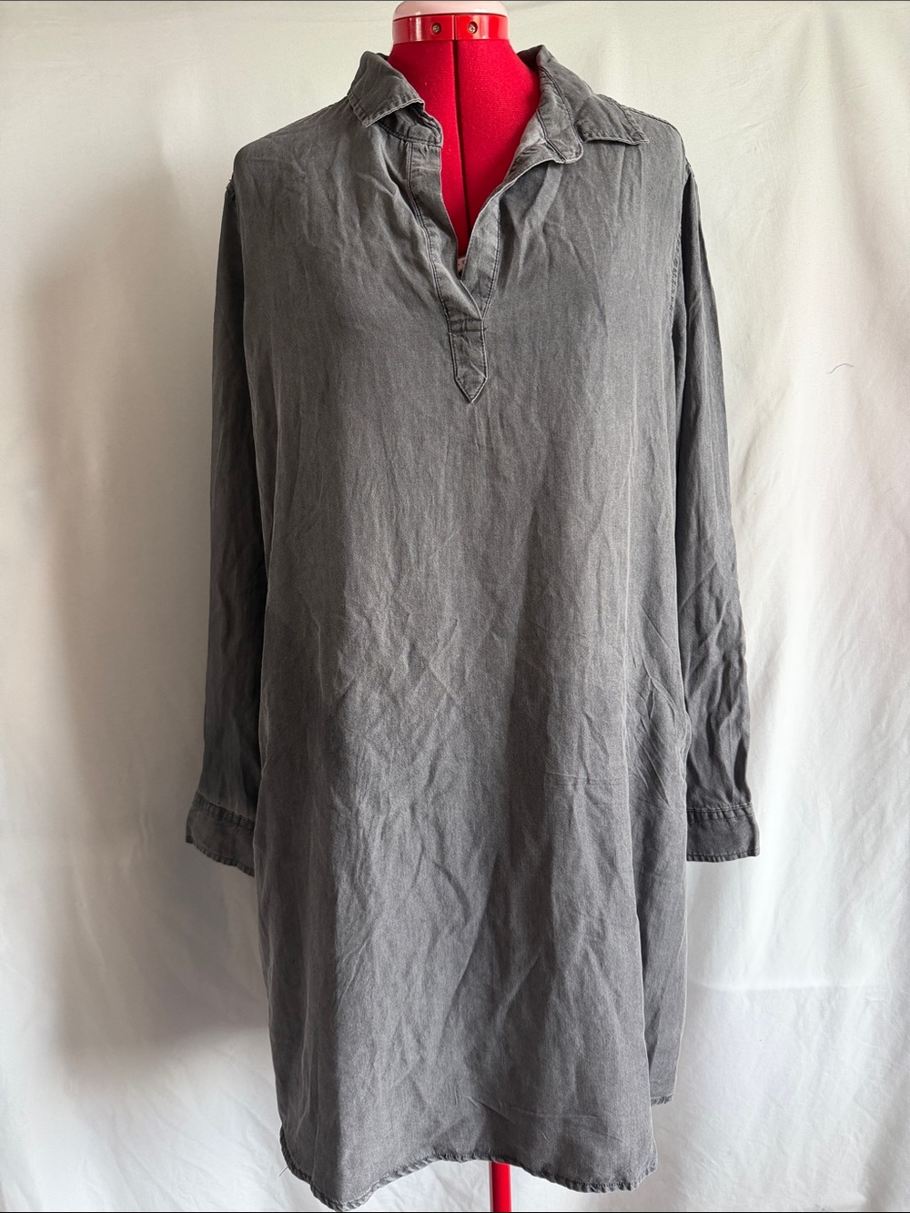 Como Vintage Gray Long-Sleeve Mini Dress LL96